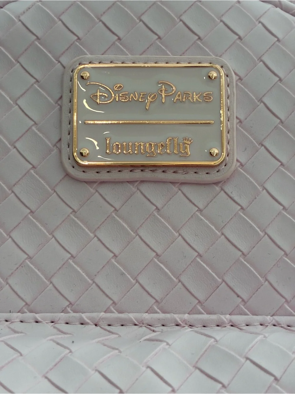 Loungefly Pink Woven Disney Backpack